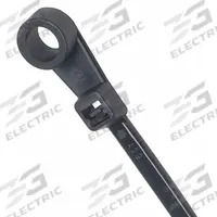 GRAINGER Cable Tie: 7 in Nominal Lg, 1 1/4 in Nominal Max. Bundle Dia., 0.14 in Wd, Black, 100 PK (MPN 36J189). Key specifications — Screw Mount Hole Size: #10; Color: Black; Brand: GRAINGER.