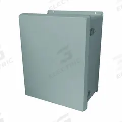 NVENT HOFFMAN Enclosure: Fiberglass Reinforced Polyester, 13 in x 11 in x 6 in, NEMA 3RX, Hinged (MPN VJ1210HWPL2). Key specifications — Brand: NVENT HOFFMAN; Closure Method: Padlock Hasp; Enclosure Material: Fiberglass Reinforced Polyester; Knockouts: Not Included.