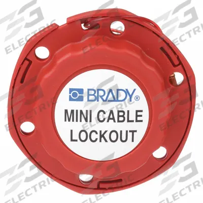BRADY Cable Lockout: Retractable, Includes Cable, Nylon, 8 ft Cable Lg, Red - Retractable Cable Lockouts