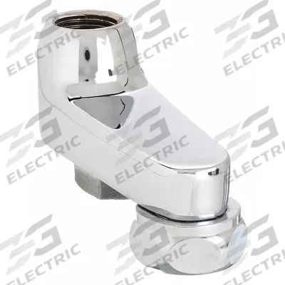 CHICAGO FAUCETS Supply Arm: Manual Faucets, Supply Arm, Single-Bend, Brass, Chrome - Faucet Spout Extensions