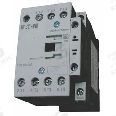 EATON IEC Magnetic Contactor: Non-Reversing, 4 Poles, 4NO Contacts, 25 A, 480V AC Coil (MPN XTCF045C10C). Key specifications — Brand: EATON; Integrated Surge Suppression: Yes.