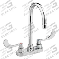 AMERICAN STANDARD Gooseneck Kitchen/Bathroom Faucet: Monterrey, Cast Brass, Chrome Finish, Centerset (MPN 7500174.002). Key specifications — Includes: Field-Convertible Swivel/Rigid Spout; Brand: AMERICAN STANDARD; Series: Monterrey.