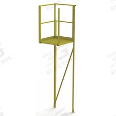 TRI-ARC Turn Platform: 6 ft Overall Ht, Steel (MPN UCT03242). Key specifications — Material: Steel; Color: Yellow; Brand: TRI-ARC.