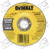 DEWALT Depressed Center Grinding Wheel: Type 27, 4 1/2" x 1/4" x 5/8"-11, Aluminum Oxide, 30 Grit (MPN DW8405). Key specifications — Series: A30N; Brand: DEWALT.