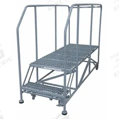 COTTERMAN Mobile Work Platform: 1.7 ft Platform Ht - Max, 36 in x 60 in, Steel, 800 lb Load Capacity (MPN 2WP3660RA3B4B8AC1P6). Key specifications — Folding: Not Foldable; Mobility: Rolling; Components Included: Rubber Foot Pads; Use Location: Indoor; Brand: COTTERMAN; Color: Gray; Height Adjustability: Fixed Height; Includes Handrails: Handrails Included.