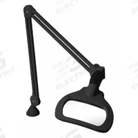 VISION-LUXO Rectangular Magnifier Light: LED, 1.88x, 3.5 Diopter, 600 lm Max Brightness, 120V AC (MPN WAL025972/18900BK). Key specifications — Arm Material: Steel; Brand: VISION-LUXO; Magnification: 1.88x; ESD Safe: Yes; Lens Material: Glass; Lighting Technology: LED; Operating Voltage: 120V AC; Includes Ultraviolet Light: No.