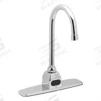 ZURN Sensor Faucet: AquaSense®, Cast Brass/Plastic, Chrome Finish, Centerset, Battery, Spray, NPSM (MPN Z6920-XL-CP8-FC1.5). Key specifications — Brand: ZURN; Includes: 8 in Cover Plate; Series: AquaSense®.
