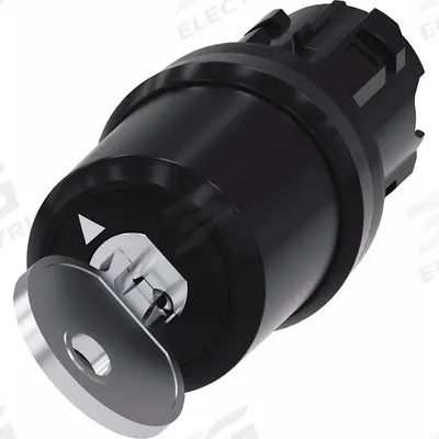 Siemens Keyed Selector Switch: 2 Position, 22 mm Panel Mounting Size - Panel-Mounted Key Switches without Contacts