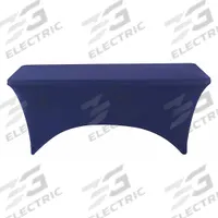 APPROVED VENDOR Table Cover: Rectangle, Blue, 30 in Overall Lg, 72 in Overall Wd, Polyester/Spandex (MPN 16526). Key specifications — Material: Polyester/Spandex; Brand: APPROVED VENDOR.