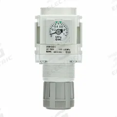 SMC Regulator: Die-Cast Zinc, 1/4 in NPT, 2.900755 psi to 29.0075 psi, 1 MPa Max Op Pressure, Knob (MPN AR20-N02H-1Z-D). Key specifications — attr111664: No; attr111400: AR-D; attr111627: SMC.