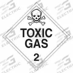 LABELMASTER Toxic Gas Placard: Toxic Gas, 10 3/4 in x 10 3/4 in, 10 3/4 in Label Ht, Vinyl, 25 PK (MPN Z-EZ25). Key specifications — Brand: LABELMASTER; Message: Toxic Gas.