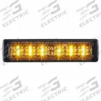 FEDERAL SIGNAL Perimeter Light: Perimeter Flashing Warning Light, Amber, 3/8 in Overall Wd, LED (MPN MPS61U-A). Key specifications — Operating Voltage: 12/24V DC; Number of Flash Patterns: 25; Includes: Gasket; Electrical Connection: Pigtail; Mount Type: Screw; Brand: FEDERAL SIGNAL; Shape: Rectangular; Lighting SAE Class Rating: SAE Class 1.