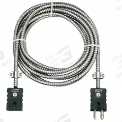 TEMPCO Extension Lead: Extension Lead, 900°F Max Temp °F, 482°C Max Temp °C, Male, Female (MPN ECA00070). Key specifications — End 2 Connection Gender: Female; End 2 Connection Type: Standard Connector; End 1 Connection Gender: Male; Brand: TEMPCO.