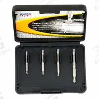 ALDEN Screw Extractor Set: 4 Pc, Double End Extractor Bit, Size #1/#2/#3/#4, #5 to 1/4 in Capacity (MPN 4507P). Key specifications — attr1030267: ALDEN; attr1030276: #5 to 1/4 in; attr1030283: 4507P; attr1030273: #2; attr1075325: M3 to M6.