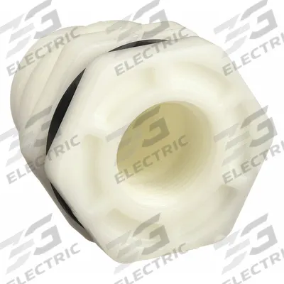 HAYWARD Bulkhead Tank Fitting: Polypropylene Body, 1/2 in Female NPT Threaded Inside - Polypropylene Through-Wall Fittings