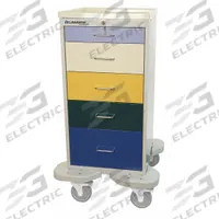 LAKESIDE Compact General Medical Supply Cart with Drawers: Steel, (2) Swivel/(2) Swivel with Brake (MPN ST-530-K-1SPL). Key specifications — Material: Steel; Drawer Color: Varied; Brand: LAKESIDE; Caster/Wheel Configuration: (2) Swivel with Brake; Cabinet Color: Gray.