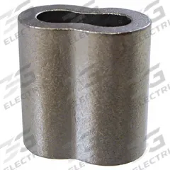 LOOS Wire Rope Oval Sleeve: Oval Sleeve, Swage, 5/32 in Compatible Rope Dia, Stainless Steel, Copper (MPN SL2-5TP). Key specifications — Material: Copper; Brand: LOOS; Finish: Tin Plated.