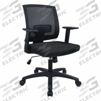 LORELL Executive Office Chair: SOHO Mesh, Ht, Black, Fabric & Mesh Material - Adjustable-Arm Office Chairs