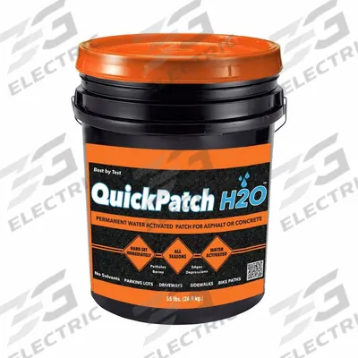 DALTON COATINGS Asphalt Patch: Quick Patch H2O, Asphalt, 55 lb Container Size - Water-Activated Pothole Cold Patching