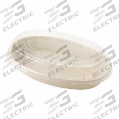 WORLD CENTRIC Lid: Clear - Lids for Rounded-Edge Molded Fiber Containers