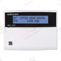 NAPCO Door Style Keypad: 4 3/8 in Overall Ht, 1 1/8 in Overall Lg, 5 7/8 in Overall Wd, LCD (MPN GEM-DK1CA). Key specifications — Brand: NAPCO; Compatible Manufacturer Part Number: 1632; Integral Zone Expander: Yes; Keypad Display Type: LCD; Product Type: Keypad.