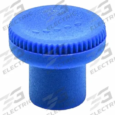 ELESA Hand Knob: Blind Hole, 5005, Blue, Plastic, M5 Thread, Plastic w/ SS Thread - Visually-Detectable Knurled Knobs with Threaded Hole