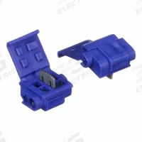 3M Insulation Displacement Connector: 2 Ports, Blue, 18 AWG – 16 AWG Run Size Range, 600 V (MPN 804-BULK). Key specifications — attr1308123: 3M; attr1351571: Yes.