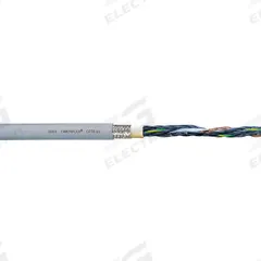 CHAINFLEX Control Cable: 16 AWG, 12 Conductors, Order by the Foot, PUR Jacket, 1,000 V (MPN CF78-UL-15-12-1). Key specifications — Conductor Material: Copper; Conductor Configuration: Single; Minimum Bend Radius Factor - Fixed: 4 x OD; Minimum Bend Radius Factor - Flexible: 5 x OD; Includes Ground: Yes; Minimum Bend Radius Factor - E-Chain: 6.8 x OD; Resistance Properties: Flame Retardant; Standards: cRUus.
