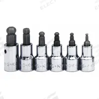 SK PROFESSIONAL TOOLS Socket Bit Set: 1 - 25 Pieces, 3/8 in Drive Size, 6 Pieces, 8 in Overall Lg (MPN 19766). Key specifications — attr1216280: Replaceable Insert; attr1216283: SK PROFESSIONAL TOOLS; attr1225718: 5/32 in to 3/8 in; attr1227491: 3/8 in.