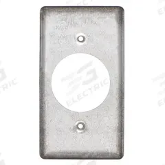 RACO Electrical Box Cover: 1 Gangs, Open, 1/16 in Raised Ht, For Rectangular Box Shape (MPN 863). Key specifications — Brand: RACO; For Box Shape: Rectangular; Material: Galvanized Zinc; Cover Design: Open.
