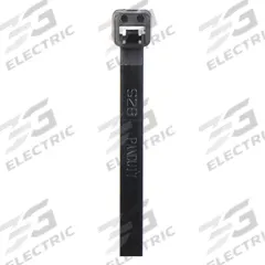 PANDUIT Cable Tie: 11 1/2 in Nominal Lg, 3 in Nominal Max. Bundle Dia., 0.19 in Wd, Black, 100 PK (MPN PLT3S-C0). Key specifications — Outdoor Use: No; Color: Black; Brand: PANDUIT.