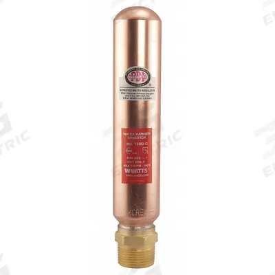 Watts Water Hammer Arrestor: 1 in Pipe Size, NPT, 8 13/16 in Overall Ht - Water Hammer Arrestors