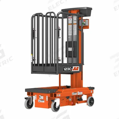 JLG Personnel Lift: Battery, Push-Around, 11.4 ft Elevated Platform Ht - Push-Around Vertical Lifts