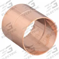 NIBCO Sweat Fitting Coupling: 3 in CTS x 3 in CTS, Cup x FTG, Rolled Center Stop, Wrot Copper (MPN 600RS 3)