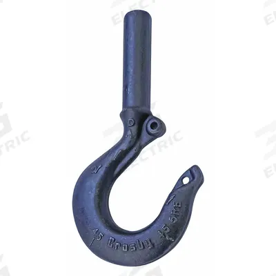 CROSBY Shank Hook: 2,000 lb Working Load Limit, 80 Hook Grade, Alloy Steel - Crane-Block Shank Hooks for Lifting