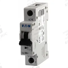 EATON IEC Supplementary Protector: 40 A Amps, 48V DC, 15kA at 240/415V AC, Lug, FAZ, 277/480V AC, D (MPN FAZ-D40/1-SP). Key specifications — Brand: EATON; Terminal Connection: Lug; DC Voltage Rating: 48V DC; Max. AIR Rating: 15kA at 240/415V AC; Series: FAZ; AC Voltage Rating: 277/480V AC; Curve Type: D.