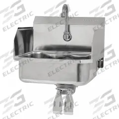 SANI-LAV Hand Wash Sink Kit: 1 Stations, 5 in Bowl Dp, 14 in Bowl Lg, 11 in Bowl Wd, Faucet Included (MPN 607D). Key specifications — Includes Side Splash: Side Splash Included; Series: Stainless Steel Hand Wash Sink; Brand: SANI-LAV.