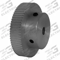 DAYTON Timing Pulley: Modified Curvilinear, Fixed, For GT Timing Belt Section, For 6 mm Belt Wd (MPN 74-2P06M6A8). Key specifications — Brand: DAYTON; Finish: Clear Anodized; For Belt Series: Powerhouse®.