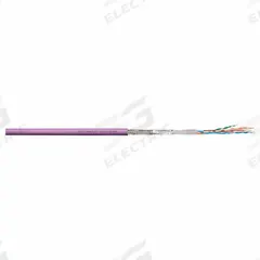 CHAINFLEX Bus Cable: (4) 22 AWG (0.38)/(4) 16 AWG (1.5), PUR, Order by the Foot, Profinet, Red (MPN CFBUSPURH01060). Key specifications — Bus System: Profinet; Conductor Grouping: (4) 22 AWG/(4) 16 AWG; Minimum Bend Radius Factor - Fixed: 7 x OD; Minimum Bend Radius Factor - Flexible: 10 x OD; Shielding: Shielded; Brand: CHAINFLEX.