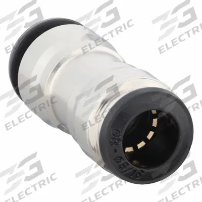 AIGNEP USA Push-Fit Union Fitting: 8 mm OD x 8 mm OD Size, Push-to-Connect x Push-to-Connect - Nickel-Plated Brass Tube Fittings