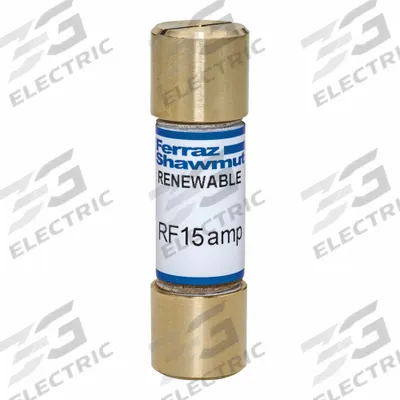 MERSEN Fuse: Class H, RF Series, Fast-Acting, 15 A, 250 V AC - Fast-Acting Cylindrical Fuses