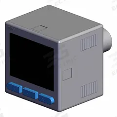 SMC High Precision Pressure Switch: 1/8 in Port Size, 2 NPN/PNP Output, 12 to 24V DC, -5°C to 50°C (MPN ZSE20A-Y-01). Key specifications — attr124221: ZSE20A-Y-01; attr124227: ZSE20A(F); attr124234: 2 NPN/PNP Output; attr124235: 12 to 24V DC; attr1042233: 4-Pin Snap-In Plug.