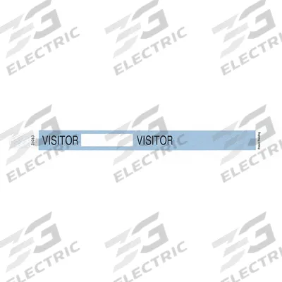 ID Wristband: Visitor, 10 in Overall Lg, 3/4 in Overall Wd, Tyvek, Blue - Security Wristbands