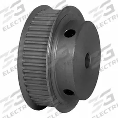 DAYTON Timing Pulley: Modified Curvilinear, Fixed, For GT Timing Belt Section, For 9 mm Belt Wd (MPN 44-3P09-6FA3). Key specifications — Brand: DAYTON; Finish: Clear Anodized; For Belt Series: Powerhouse®.