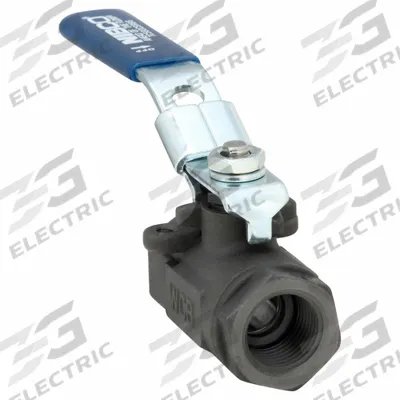 CHEMTROL Manual Two-Way Ball Valve: 1/2 in, Carbon Steel, Straight, FNPT x FNPT - Vented Ball Carbon Steel Ball Valves