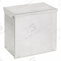 HOFFMAN Enclosure: Steel, 12 in x 12 in x 4 in, 3R, Solid Cover, Screw On, Included, Galvanized (MPN A12R124GV). Key specifications — Brand: HOFFMAN; Closure Method: Screws; Knockouts: Included.