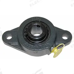 SEALMASTER 2 Bolt Flange Bearing: Radial Ball, 1 5/16 in Bore, Cast Iron, Set Screws, 6 11/32 in Lg (MPN SFT-21). Key specifications — Bore Type: Cylindrical; Brand: SEALMASTER; Lubricant Material: NLGI #2 Equivalent; Mounting Bolt Size: 7/16 in; System of Measurement: Inch.