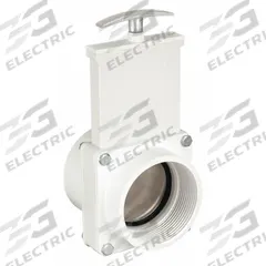 VALTERRA Gate Valve: 2 in Size, PVC, Rising, FIPS x FIPS, 40 psi CWP, Lever, Solid Wedge (MPN 4207GR). Key specifications — attr1016047: PVC; attr1016074: TPE; attr1016049: VALTERRA; attr1016082: 304 Stainless Steel.
