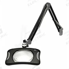 O.C. WHITE Magnifier Light: LED, 2x, 4 Diopter, 43 in Arm Reach, Articulating, 100 to 240V AC, 5000K (MPN 82400-4-UV-B). Key specifications — Arm Material: Aluminum; Brand: O.C. WHITE; Magnification: 2x; ESD Safe: Yes; Lens Material: Glass; Lighting Technology: LED; Operating Voltage: 100 to 240V AC; Includes Ultraviolet Light: Yes.