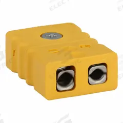 DAYTON Thermocouple Jack: Jack, For Type K Thermocouple Type, Std Plug, 2 Pins (MPN 36GL04). Key specifications — attr1276097: Jack; attr1276100: Chromel; attr1276082: Standard Plug; attr1276092: DAYTON; attr1276087: Yellow; attr1276088: Glass-Filled Thermoplastic; attr1276089: 36GL04.